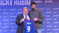 El Barça presenta a Ricky Rubio    