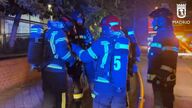 Una mujer resulta intoxicada leve en el incendio de su vivienda en Madrid