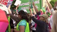 Protestas frente a la Corte Suprema de EEUU por el caso de prohibición del aborto en Idaho